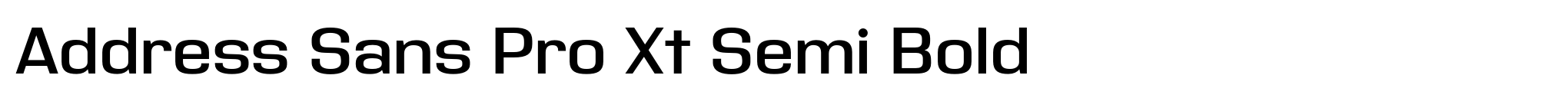 Address Sans Pro Xt Semi Bold image